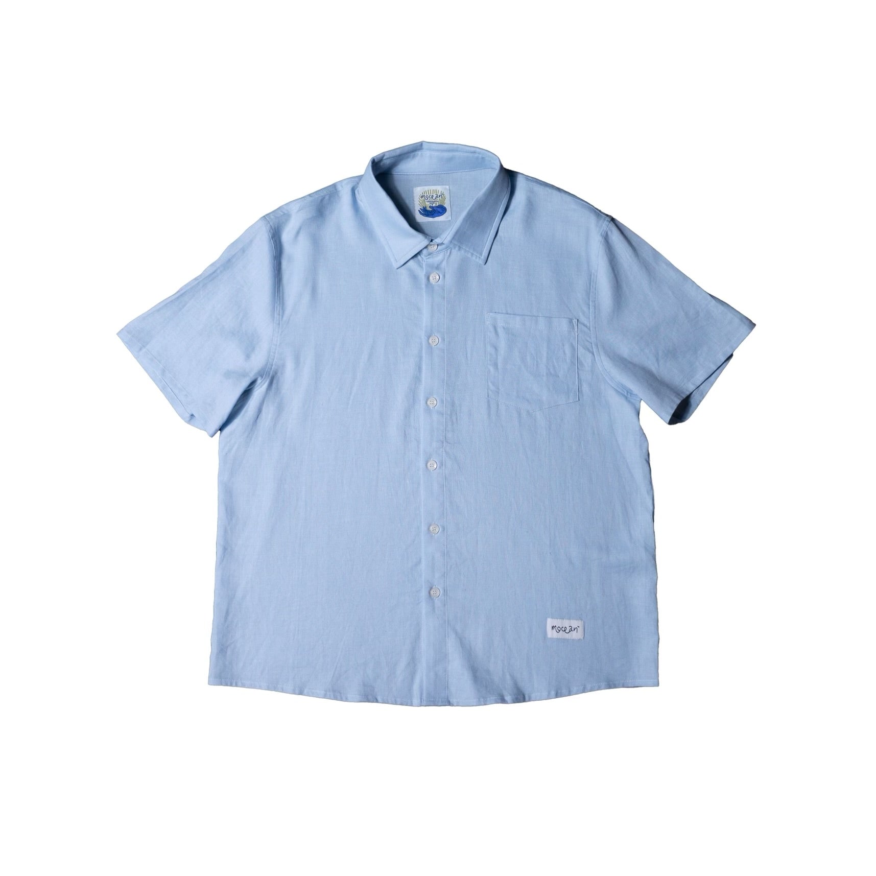 Mocean Sky Blue Linen Shirt