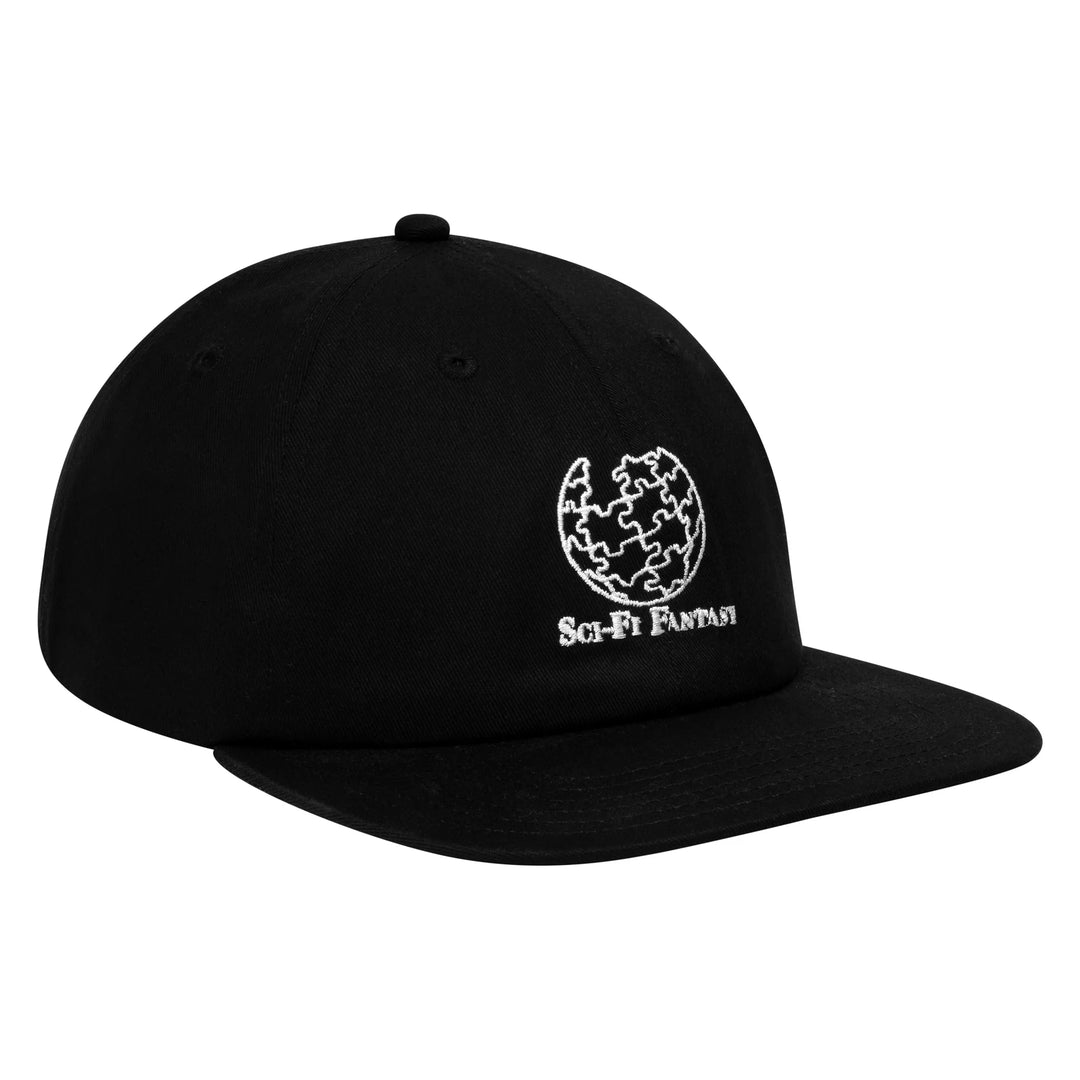 Sci-Fi Fantasy Puzzle Globe Hat Black