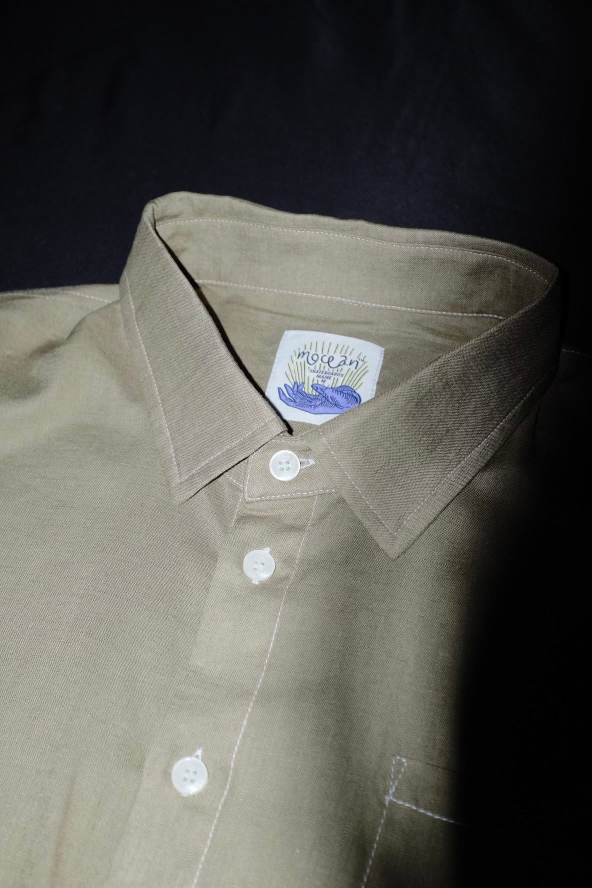 Mocean Olive Linen Shirt
