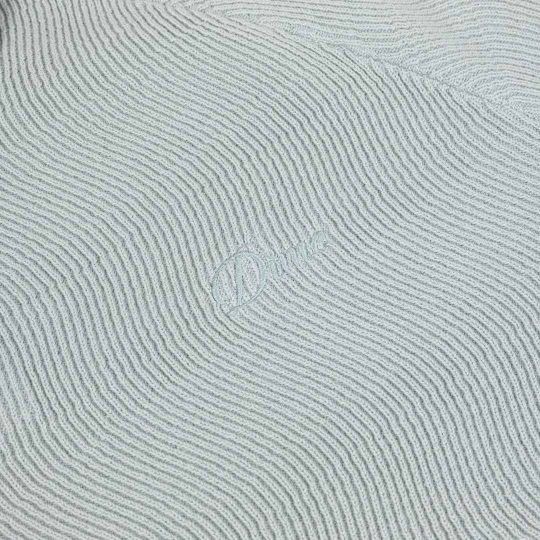 Dime Cable Knit Polo Seafoam