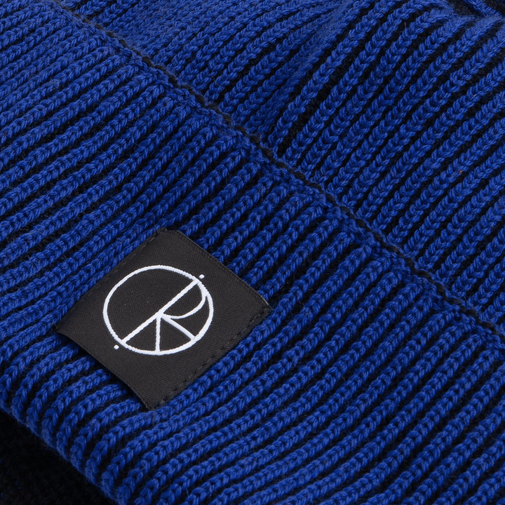 Polar Skate Co. Lines Merino Beanie Egyptian Blue/Black