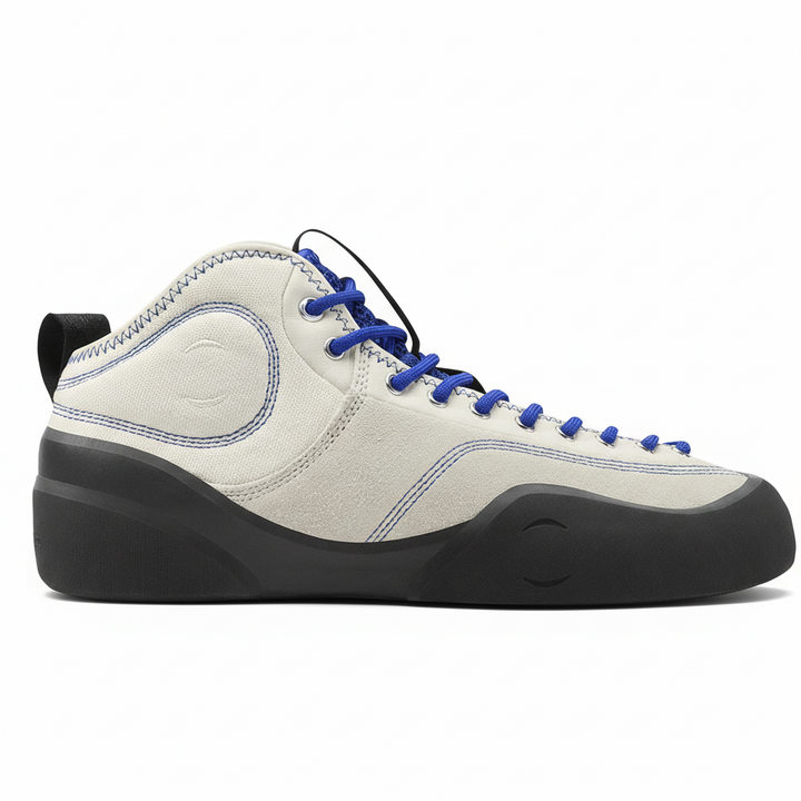 Village PM 1PM Mid Leather Suede Canvas Cream/Blue/Natural Black