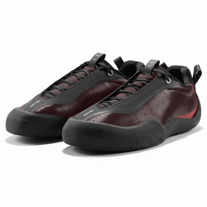 Village PM 2PM Synthetic Leather Maroon/Natural Black