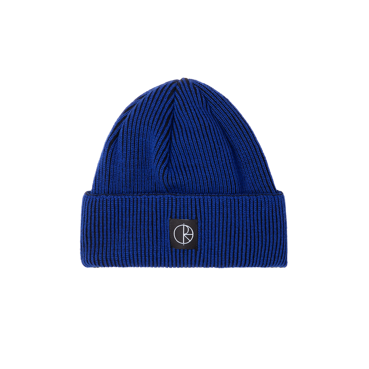 Polar Skate Co. Lines Merino Beanie Egyptian Blue/Black