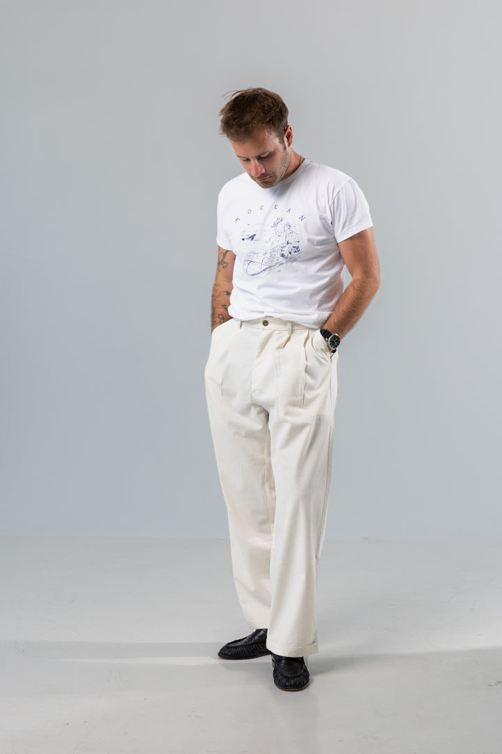 Speakeasy Linen Pants Beige
