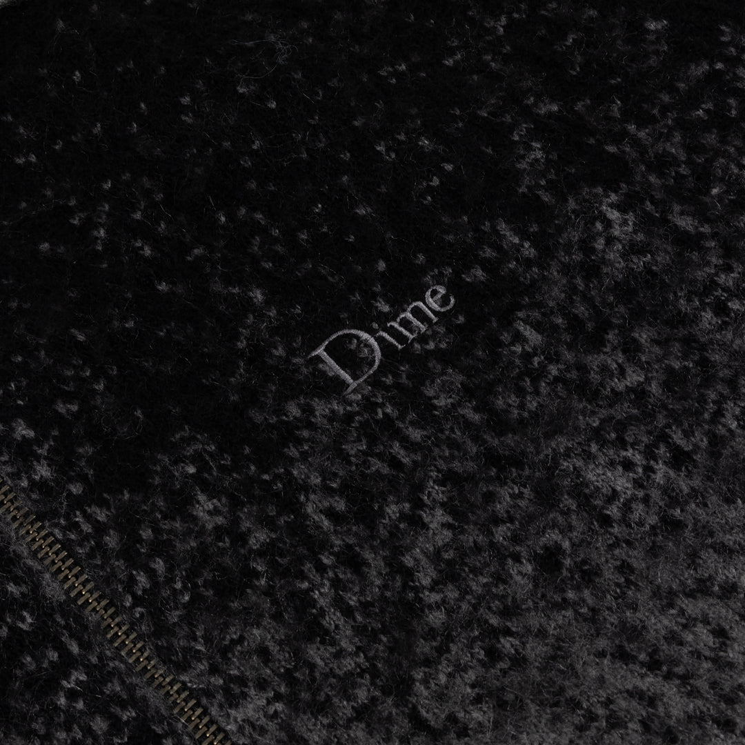 Dime Mohair Double Zip Knit Black/Charcoal