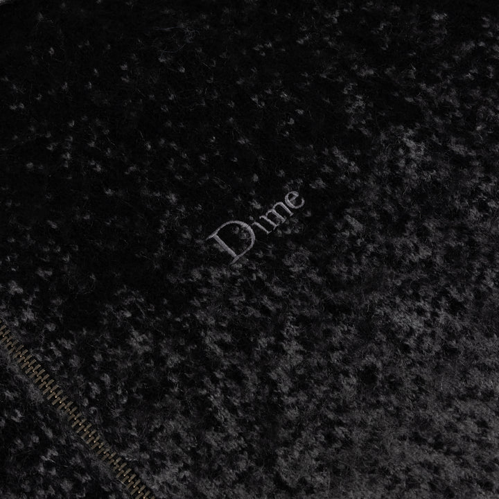 Dime Mohair Double Zip Knit Black/Charcoal