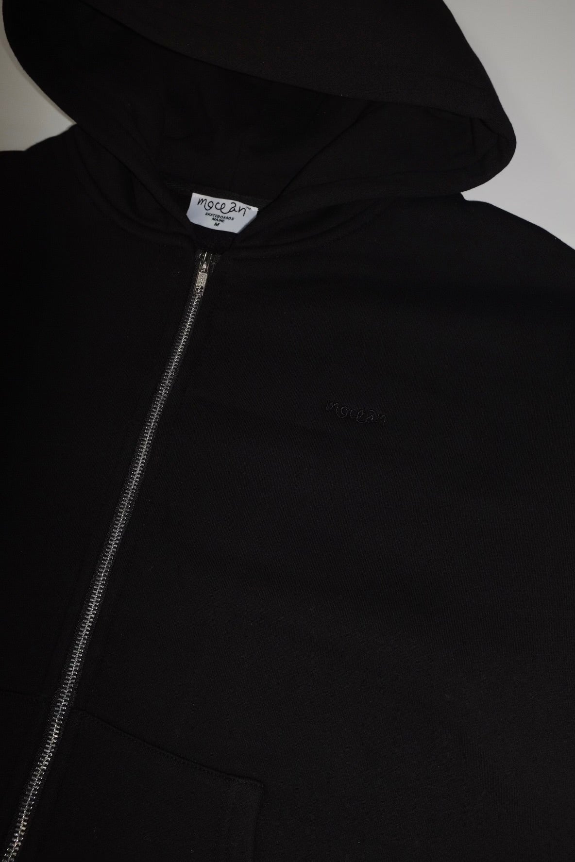 Mocean Black Zip Hoodie – moceanskate