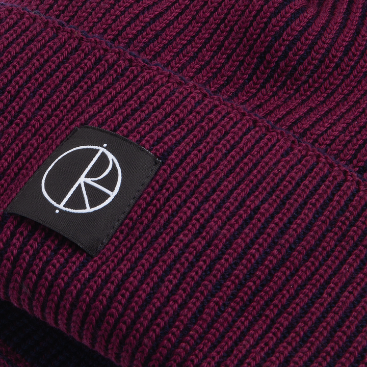 Polar Skate Co. Lines Merino Beanie Wine/Navy