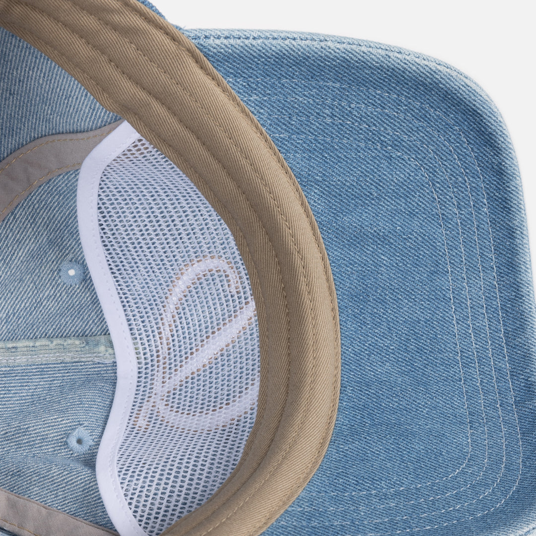 Dime Cursive Denim Worker Cap Washed Blue