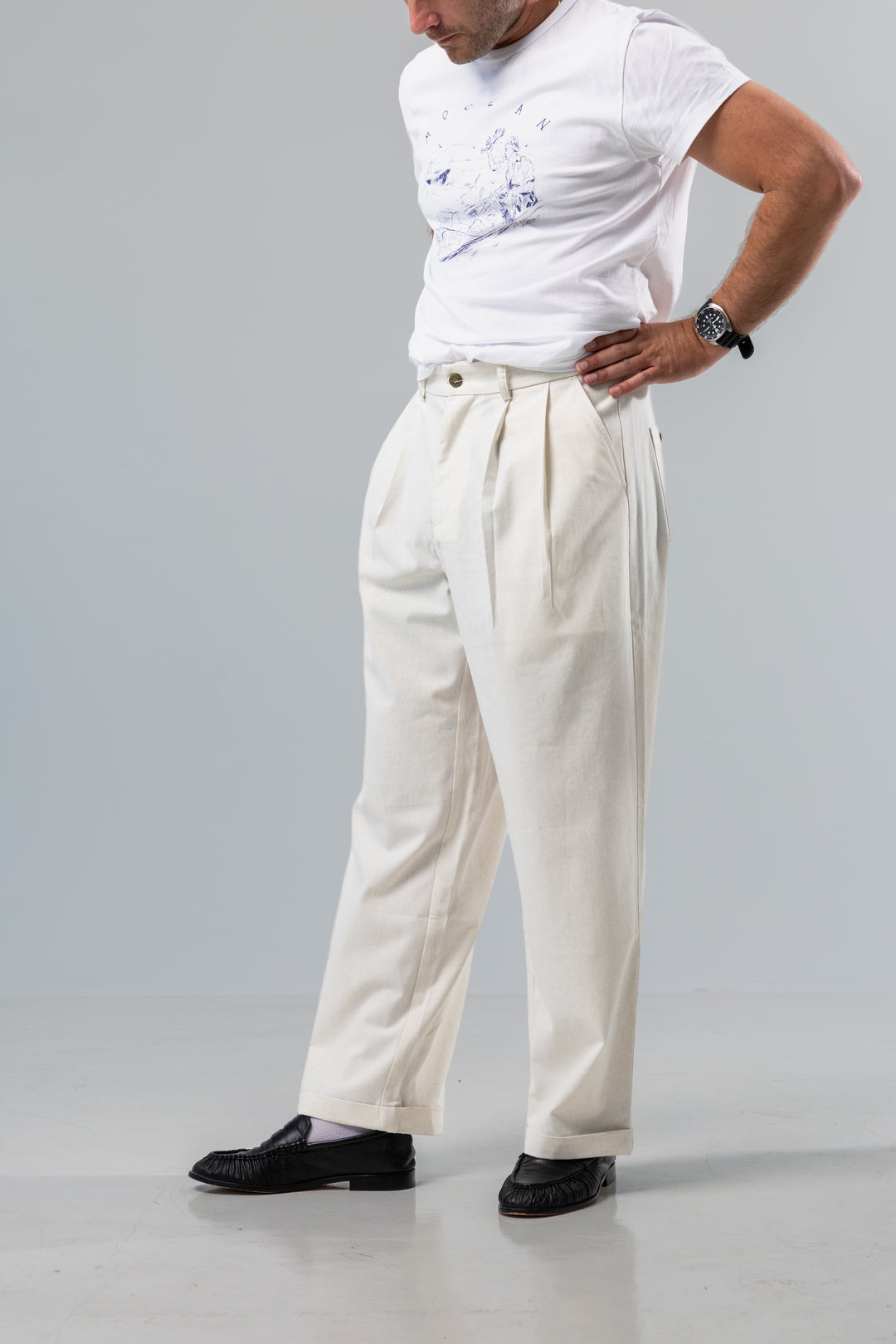 Speakeasy Linen Pants Beige