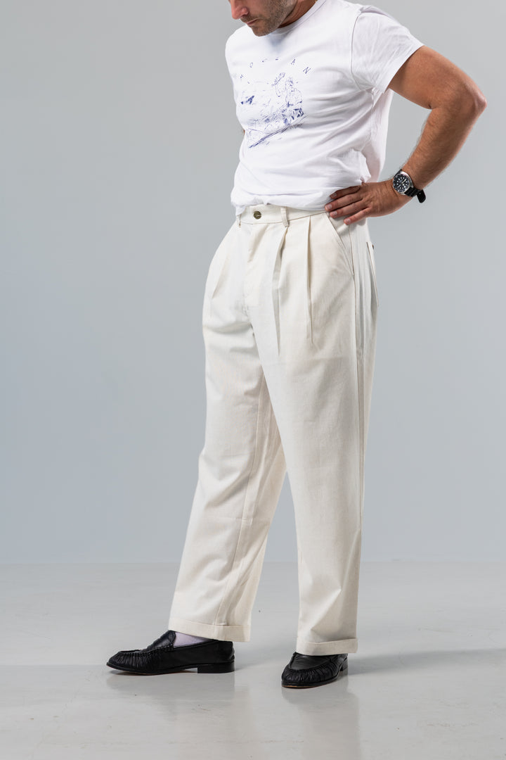 Speakeasy Linen Pants Beige