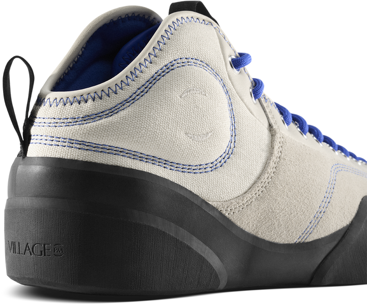 Village PM 1PM Mid Leather Suede Canvas Cream/Blue/Natural Black