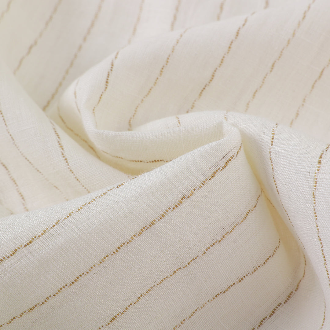 Speakeasy Striped Linen Pants Beige