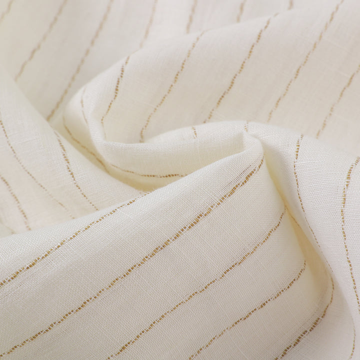 Speakeasy Striped Linen Pants Beige
