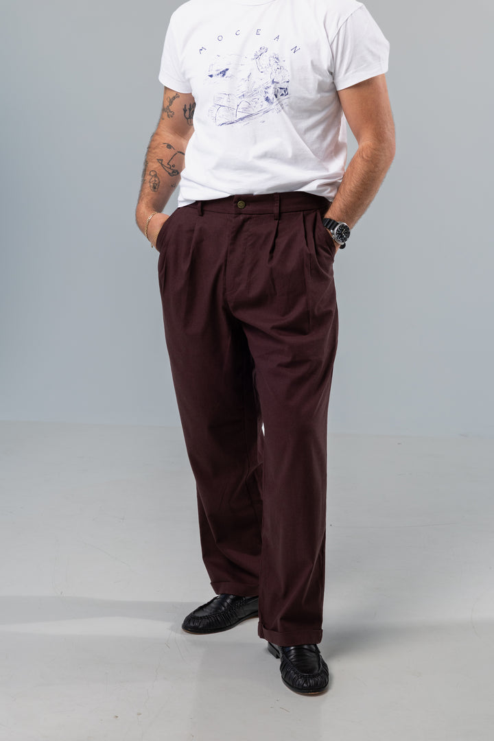 Speakeasy Linen Pants Brown