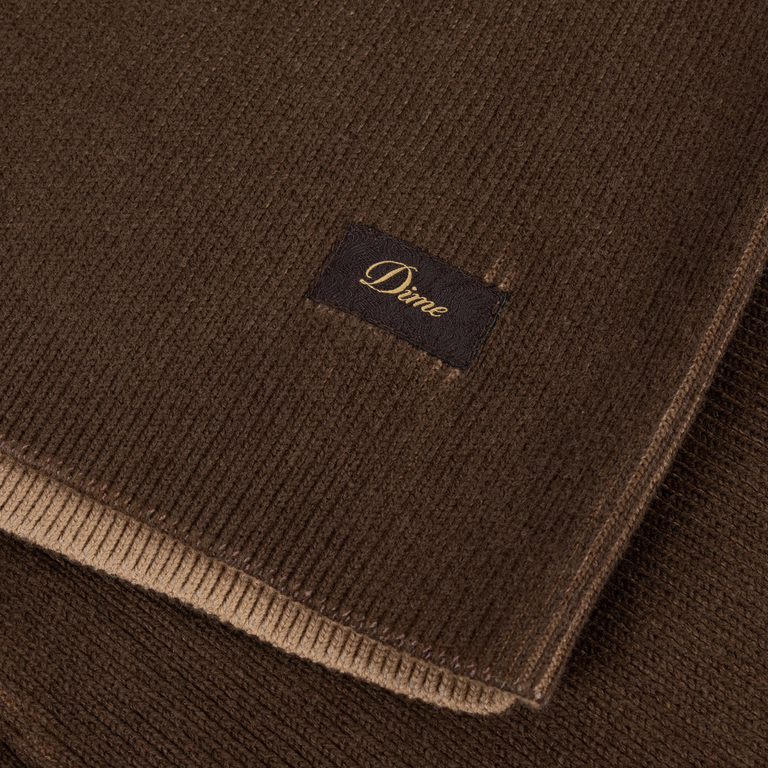 Dime Printed Rib Sweater Brown/Tan