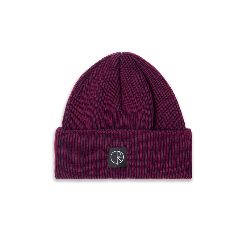 Polar Skate Co. Lines Merino Beanie Wine/Navy