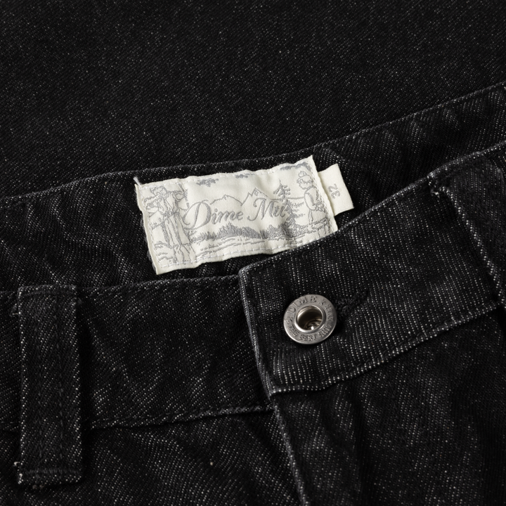 Dime Baggy Denim Pants Black Washed