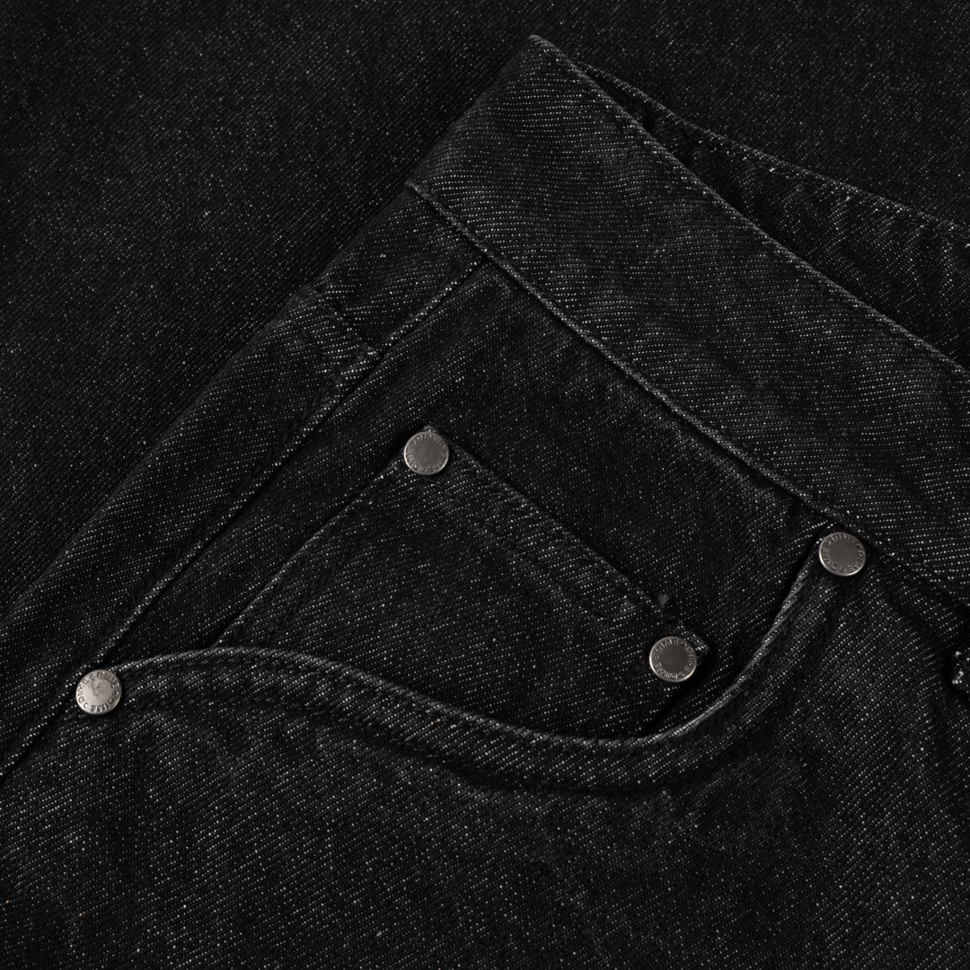 Dime Baggy Denim Pants Black Washed
