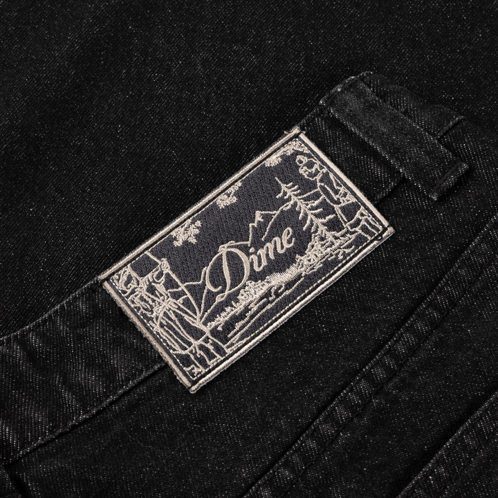 Dime Baggy Denim Pants Black Washed
