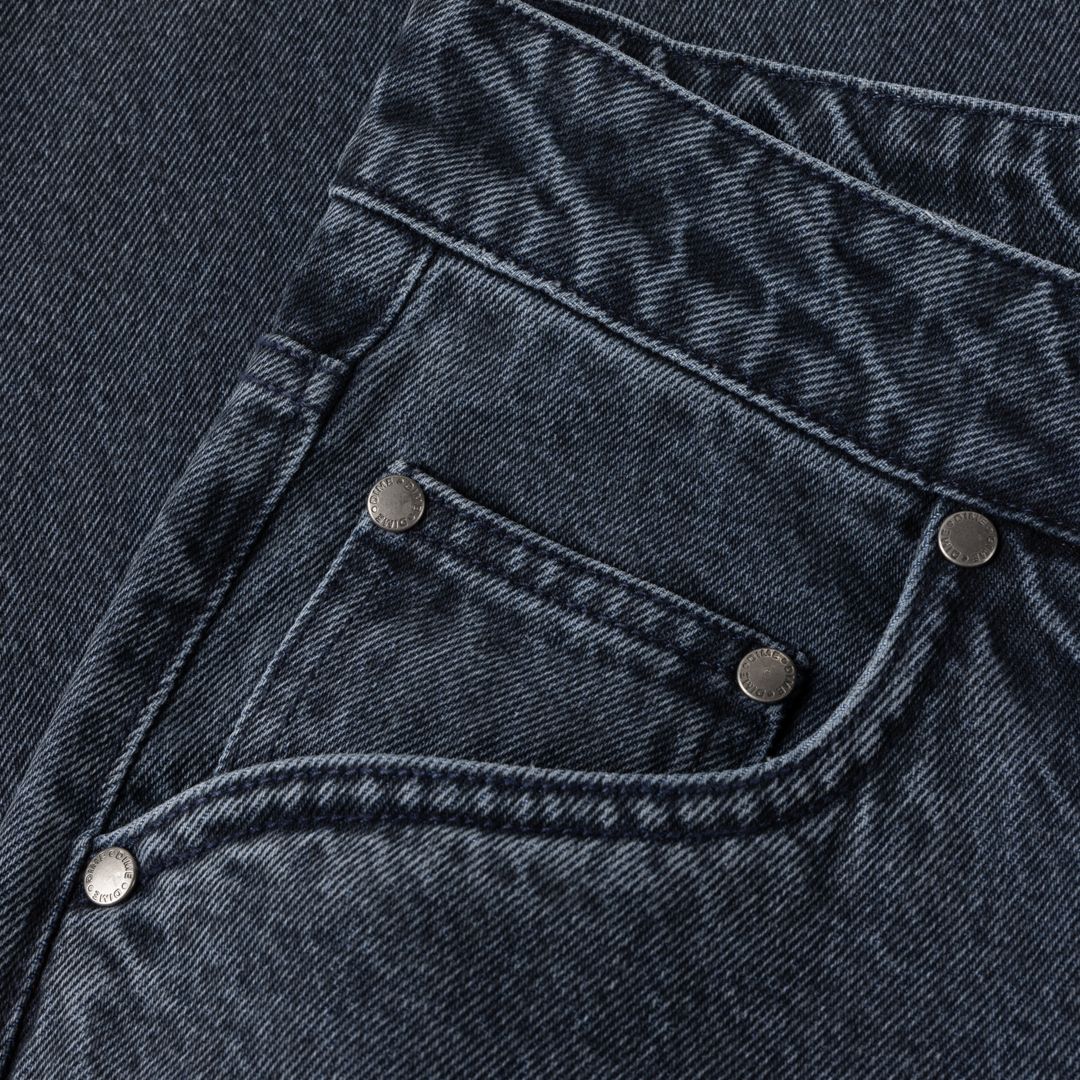 Dime Baggy Denim Pants Overdyed Blue