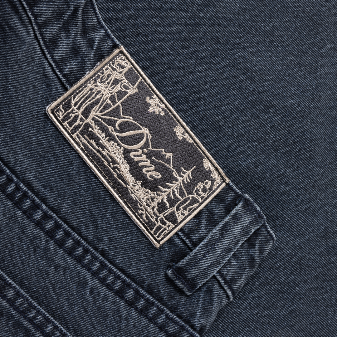 Dime Baggy Denim Pants Overdyed Blue
