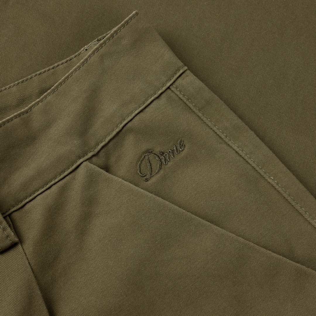 Dime Baggy Chino Pants Forest Green