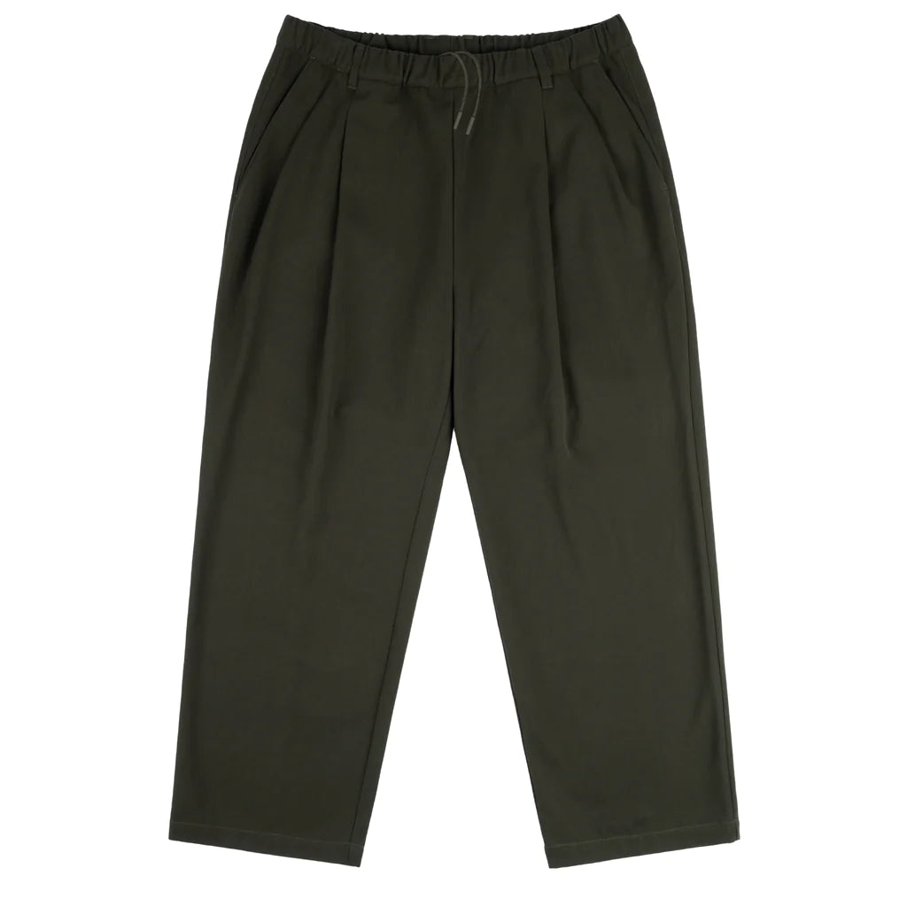 Dime PLEATED TWILL PANTS Forest Green