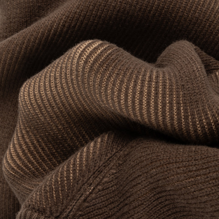 Dime Printed Rib Sweater Brown/Tan