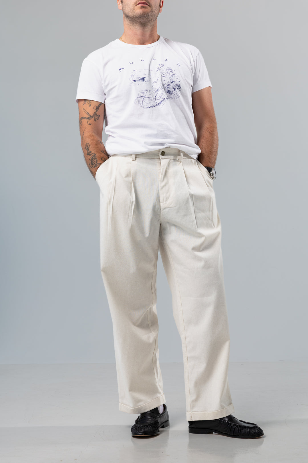 Speakeasy Linen Pants Beige