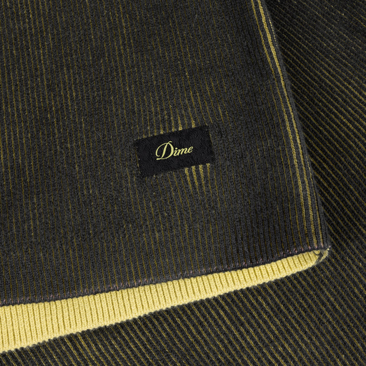 Dime Printed Rib Sweater Black/Yellow