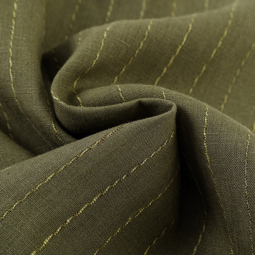 Speakeasy Striped Linen Pants Olive