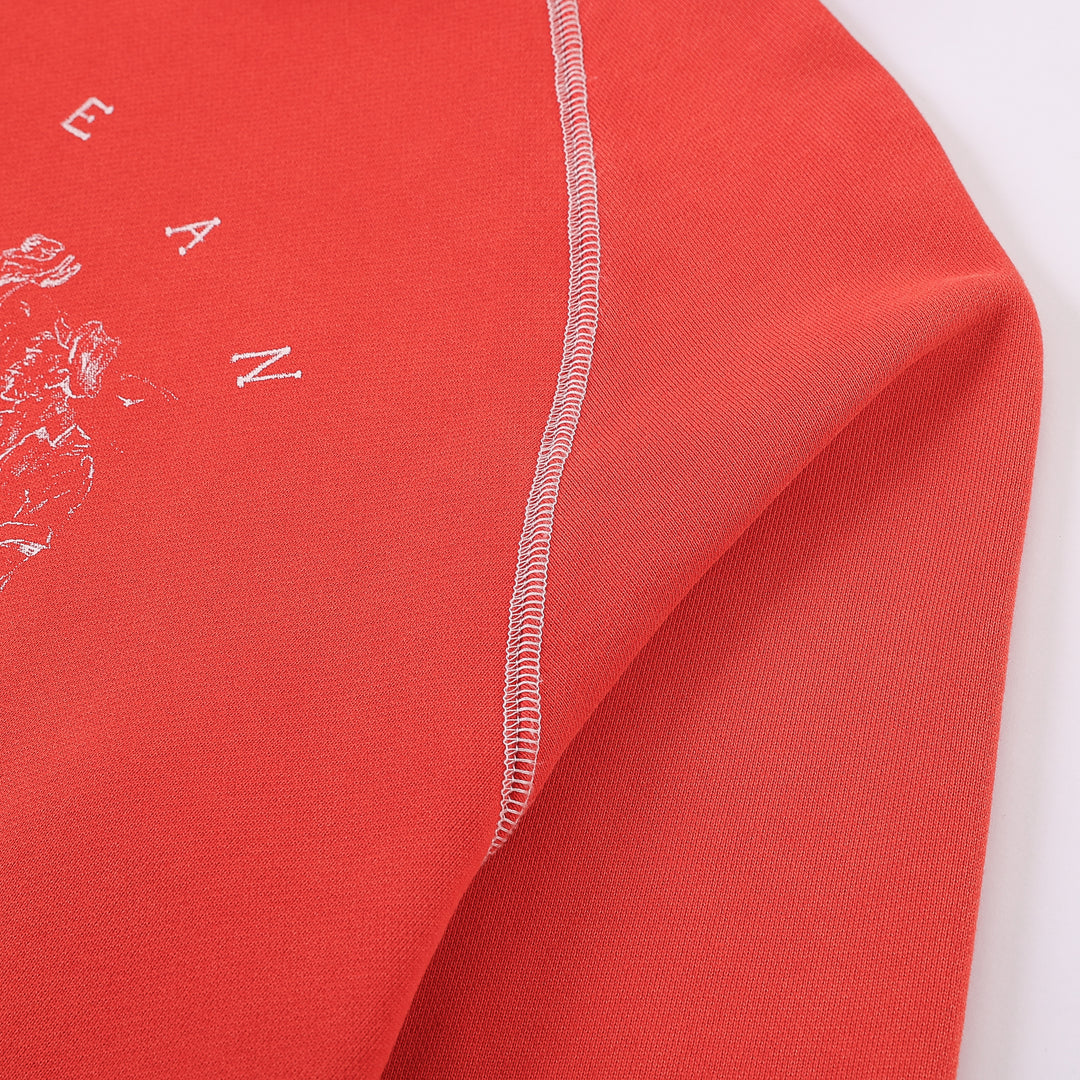 1930s Lobster Hoodie Washed Red