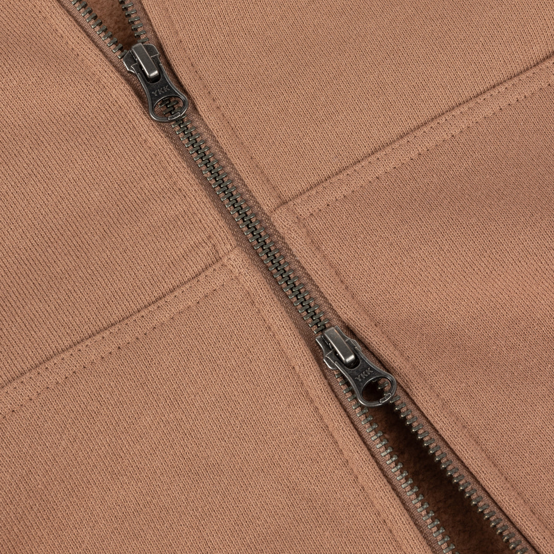 Dime Classic Small Logo Zip Hoodie Canyon Brown