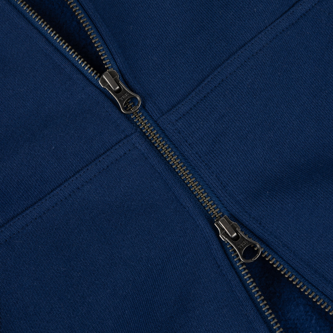Dime Classic Small Logo Zip Hoodie Midnight Navy