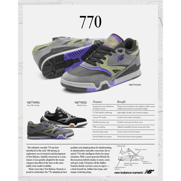 New Balance Numeric 770 Gray / Purple