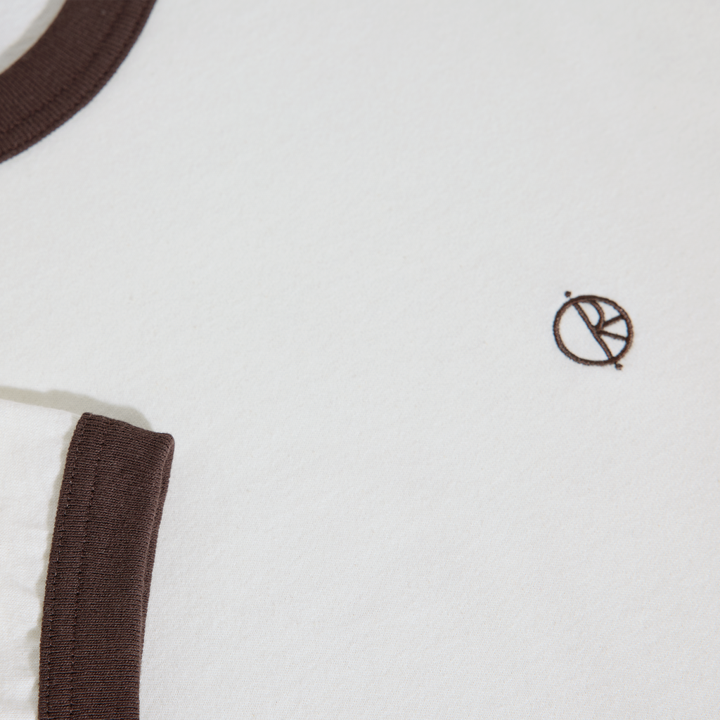 Polar Skate Co Ringer Tee Ivory / Brown