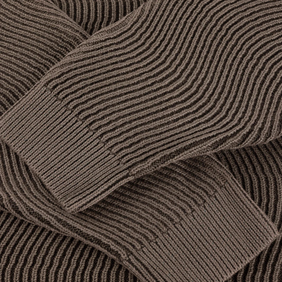 Dime Wave Knit Sweater Brown