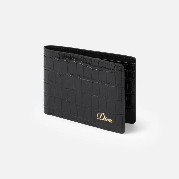 Dime Croc Bifold Wallet Black