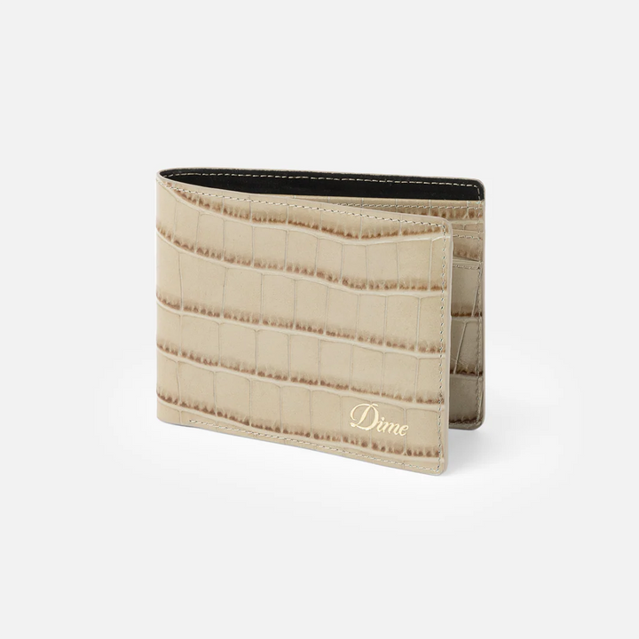 Dime Croc Bifold Wallet Tan
