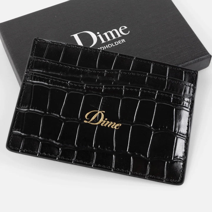 Dime Croc Cardholder Black