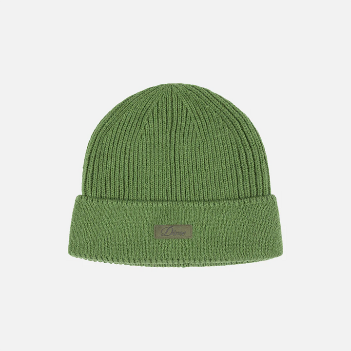 Dime Cursive Rib Beanie Green