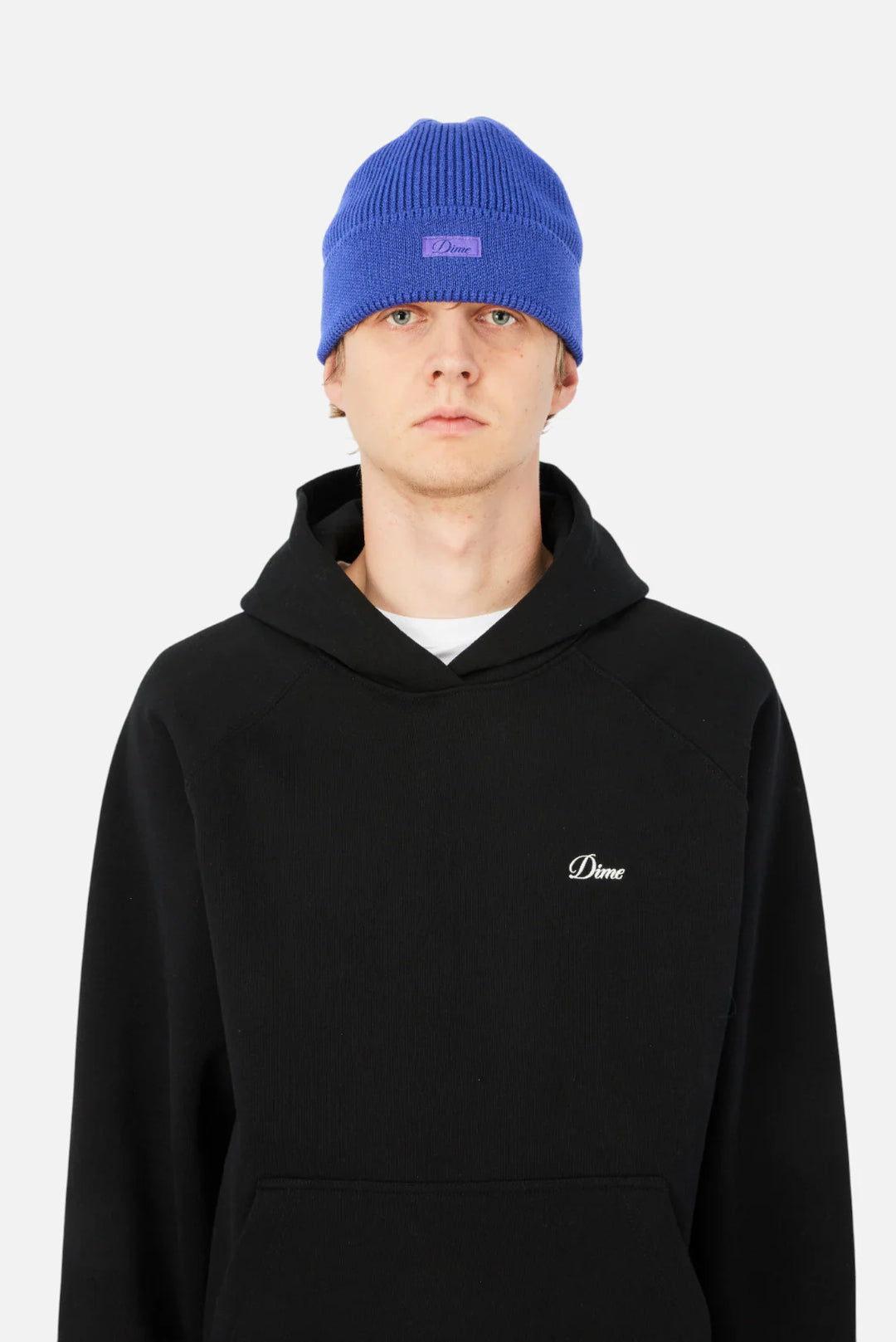 Dime Cursive Rib Beanie Purple