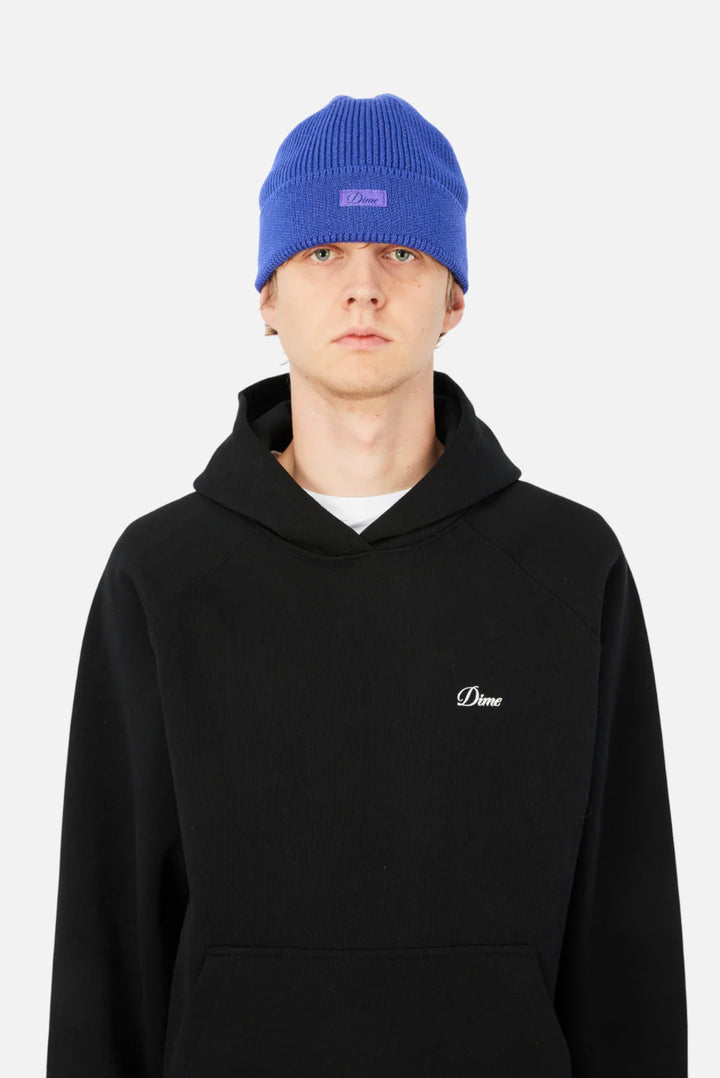 Dime Cursive Rib Beanie Purple