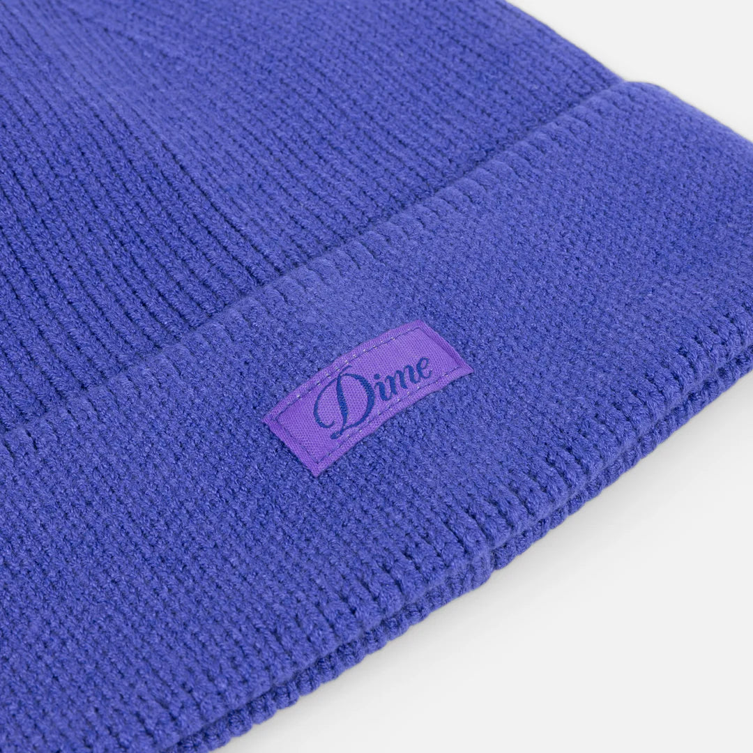 Dime Cursive Rib Beanie Purple