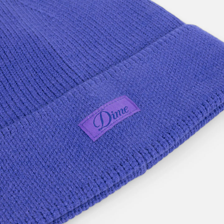 Dime Cursive Rib Beanie Purple