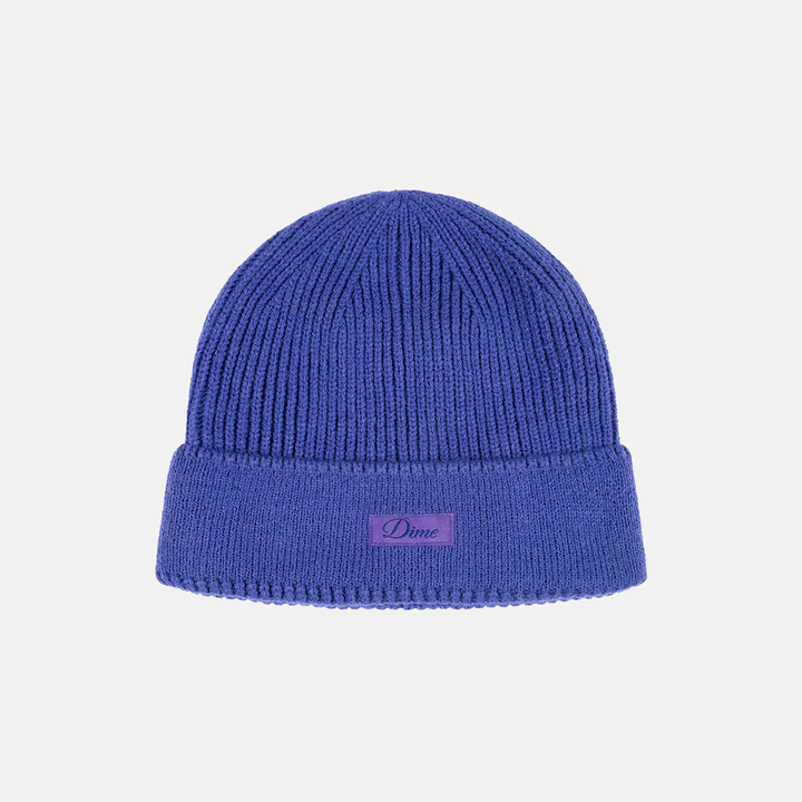 Dime Cursive Rib Beanie Purple