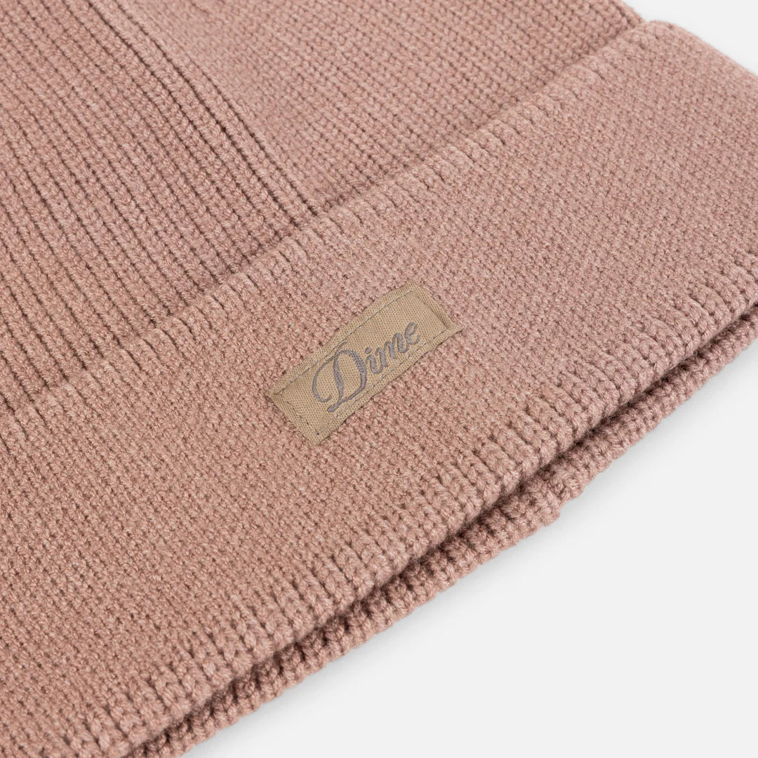 Dime Cursive Rib Beanie Camel