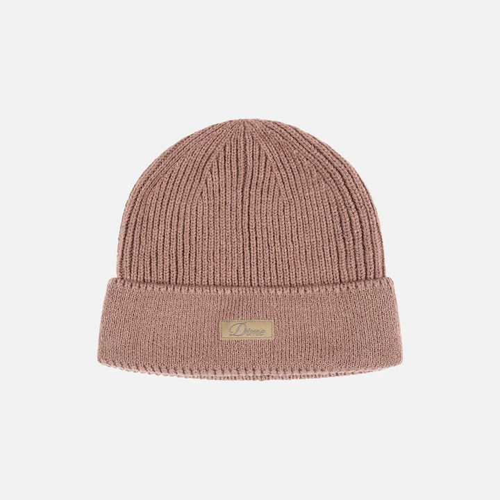 Dime Cursive Rib Beanie Camel
